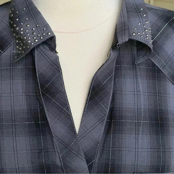 Panhandle Roughstock Western Button Snap Front Shirt Women’s XL Plaid Rockabilly - Picture 9 of 12